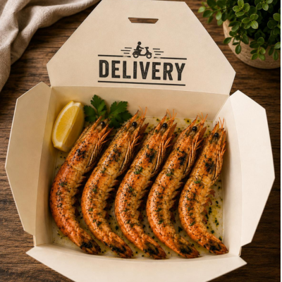 gamberoni al forno-piatto